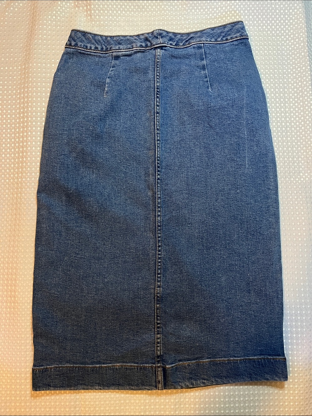 Joe Fresh Blue Denim Button-Front Pencil Skirt - Picture 2 of 4